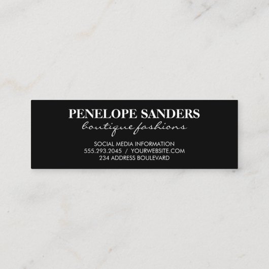 Carte De Visite Mini Or brossé et éclaboussé (Dos)