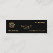 Carte De Visite Mini Or de sapeur-pompier (Devant)