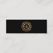 Carte De Visite Mini Or de sapeur-pompier (Dos)