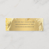 Carte De Visite Mini Or métallique brossé | Arrière - plan de texture o (Dos)