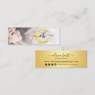 Carte De Visite Mini Or Minimaliste Peinture Tourbillon Logo Personnali