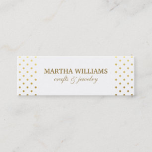 Carte De Visite Mini Or pois
