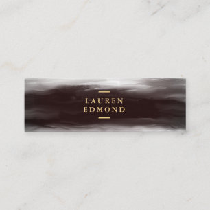 Carte De Visite Mini Or vintage abstrait mini pinceaux encre noire