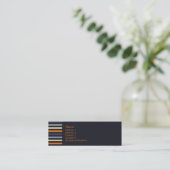 Carte De Visite Mini Orange et bleu • Profilecard (Debout devant)