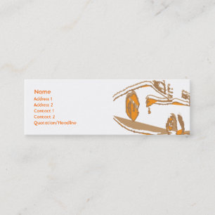 Carte De Visite Mini Orange pensant - maigre
