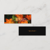 Carte De Visite Mini Orange Spring 1 -Photographie florale (Devant / Derrière)