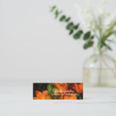 Carte De Visite Mini Orange Spring 1 -Photographie florale (Debout devant)