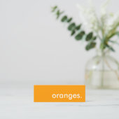 Carte De Visite Mini oranges. (Debout devant)
