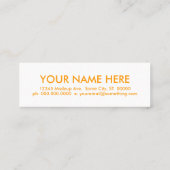 Carte De Visite Mini oranges. (Dos)