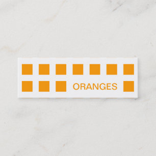 Carte De Visite Mini ORANGES (carrés modernes)