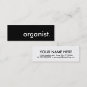 Carte De Visite Mini organiste. (Devant / Derrière)