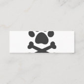 Carte De Visite Mini Os croisés Empreintes de pattes - Choisir la coule (Dos)