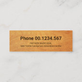 Carte De Visite Mini Outils main Brown bois de bois (Dos)