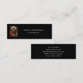 Carte De Visite Mini Owl at Night with a Full Moon (Devant / Derrière)