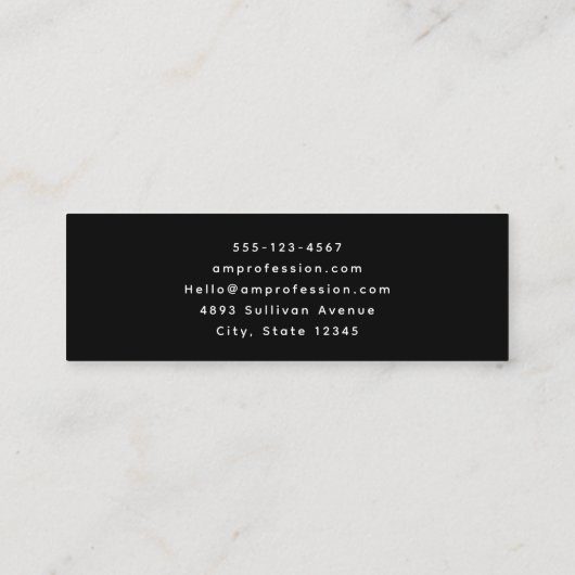 Carte De Visite Mini Owl at Night with a Full Moon (Dos)