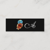 Carte De Visite Mini OWLS JEWEL, Or, Sapphire Bleu, Topaz Pearle Blanch (Dos)