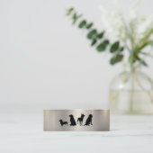 Carte De Visite Mini Pack Canine | Arrière - plan brillant de l'entraîn (Debout devant)