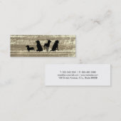 Carte De Visite Mini Pack Canine | Entraînement de chien Texture rustiq (Devant / Derrière)