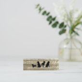 Carte De Visite Mini Pack Canine | Entraînement de chien Texture rustiq (Debout devant)