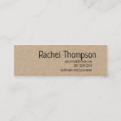Carte De Visite Mini Paires d'Au simples simples naturelles rustiques (Dos)