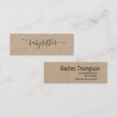 Carte De Visite Mini Paires d'Au simples simples naturelles rustiques (Devant / Derrière)