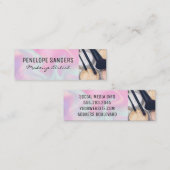 Carte De Visite Mini Palette de maquillage et brosses | Liquide lissé (Devant / Derrière)