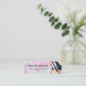 Carte De Visite Mini Palette de maquillage et brosses | Liquide lissé (Debout devant)