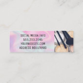 Carte De Visite Mini Palette de maquillage et brosses | Liquide lissé (Dos)