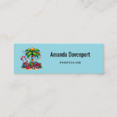 Carte De Visite Mini Palmier de Noël tropical (Devant)