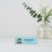 Carte De Visite Mini Palmier de Noël tropical (Debout devant)