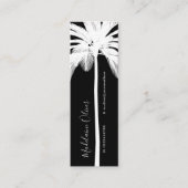 Carte De Visite Mini Palmier noir blanc élégant Tropical élégant (Devant)