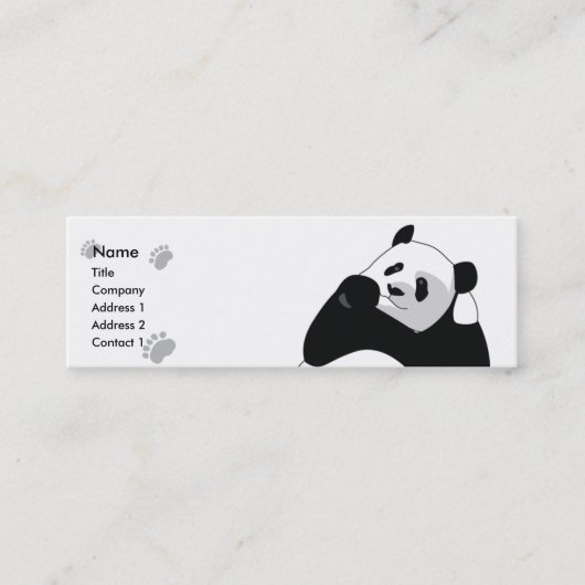 Carte De Visite Mini Panda - maigre (Devant)