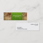 Carte De Visite Mini Panneau de bois et graisse coupée (Devant / Derrière)