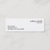 Carte De Visite Mini Panneau de bois et graisse coupée (Dos)