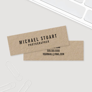 Carte De Visite Mini Papier d'emballage professionnel de caractères