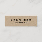 Carte De Visite Mini Papier Kraft Gras Professionnel (Devant)