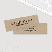 Carte De Visite Mini Papier Kraft Gras Professionnel