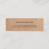 Carte De Visite Mini Papier Kraft moderne Blue Cisor Hair Stlist (Dos)