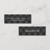 Carte De Visite Mini Papier noir | Arrière - plan non compressé (Devant / Derrière)