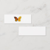 Carte De Visite Mini Papillon à fleurs avec Poppy de Californie jaune (Devant / Derrière)