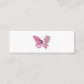 Carte De Visite Mini Papillon à fleurs avec Sakura rose (Devant)