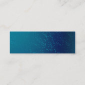 Carte De Visite Mini Papillons d'or sur un Arrière - plan bleu (Dos)