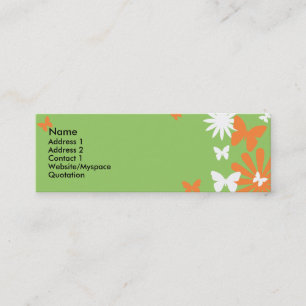 Carte De Visite Mini Papillons et fleurs