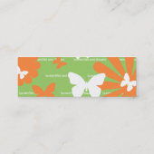 Carte De Visite Mini Papillons et fleurs (Dos)