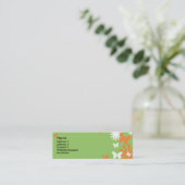Carte De Visite Mini Papillons et fleurs (Debout devant)