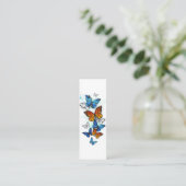 Carte De Visite Mini Papillons volants Morpho et Monarch (Debout devant)