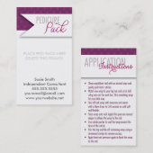 Carte De Visite Mini paquet de pédicurie (Devant / Derrière)