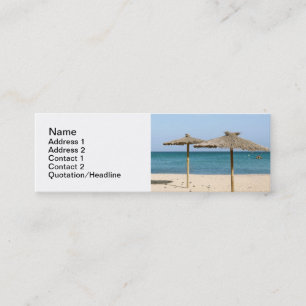 Carte De Visite Mini Parapluies de plage en chaume