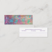 Carte De Visite Mini Parfum sur mesure parfum personnel sniff note mixe (Devant / Derrière)