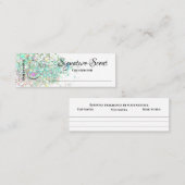 Carte De Visite Mini Parfum sur mesure parfum personnel sniff note mixe (Devant / Derrière)